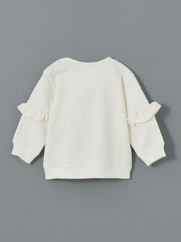 Bisiklet Yaka K?sa Kollu Minnie Mouse Bask?l? K?z Bebek Sweatshirt ve Tayt 2li Tak?m - Waikiki фото 3