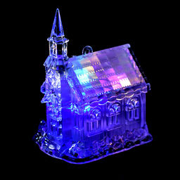 Фигура новогодняя светящаяся "Домик новогодний" 10см