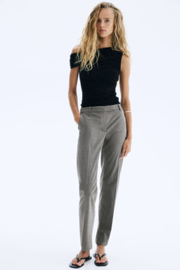 Slim slit-hem trousers - H&m фото 2