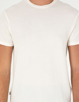 Ekru Slim Fit Basic Ti__rt