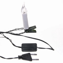 Гирлянда для дома 4 м 20 ламп LED "Свечи" зелёный пров. IP-20 Теплый белый