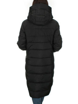 2077 BLACK Пальто зимнее женское (200 гр .холлофайбер) - Фабричный китай фото 5