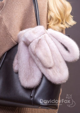 Варежки норка колотый лед