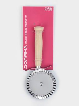 Нож для пиццы и теста Доляна Классик, 18.5 см, коррозионностойкая сталь, ребристый, бежевый  фото 7