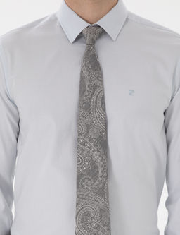 A__k Mavi Slim Fit Uzun Kollu Basic G_mlek