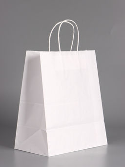 Пакет бумажный подарочный, «С 8 марта Цветочек», белый, 24×14×28 см