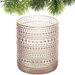 Цена за 4 шт. Подсвечник "Хрустальный блеск" 8,5*10 см, Розовый