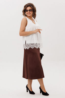 Юбка ANELLI 1510 жженная карамель