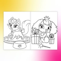 Раскраски детские набор Для девочек, 8 шт. по 12 стр.