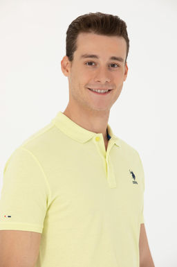 Мужская светло-желтая базовая футболка - U.s. polo assn фото 9