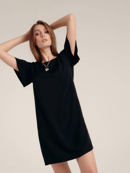 CONTE Платье свободного кроя LPL 1190 из вискозы black black