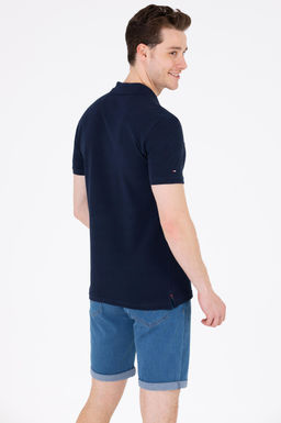 Мужская темно-синяя футболка с воротником поло Basic - U.s. polo assn фото 6