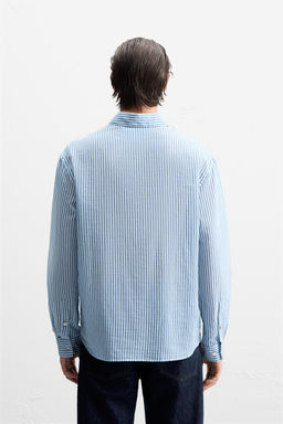 STRIPED COTTON - SILK SHIRT - Zara фото 3