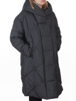 8870 DK. GRAY Пальто зимнее женское оверсайз (200 гр. холлофайбер)