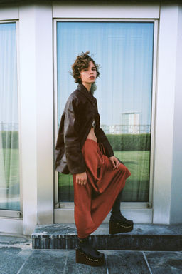 SATIN MIDI SKIRT - Zara фото 4