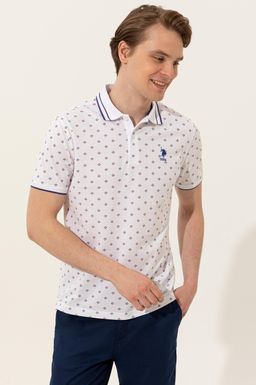 U. S. Polo Assn Мужская синяя футболка с воротником-поло - U.s. polo assn фото 3