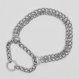 Ошейник - полуудавка металлический двухрядный, 40 см, толщина проволоки 2 мм - Пижон фото 4