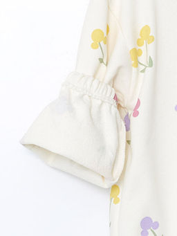 Kap??onlu Minnie Mouse Bask?l? K?z ?ocuk Fermuarl? Sweatshirt