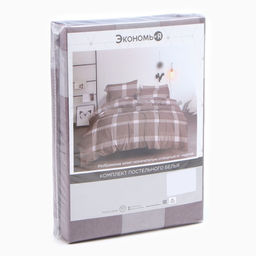 Постельное бельё Экономь и Я 1,5 сп Square 147х215см, 150х215см, 70х70см-2 шт, полисатин, 80г/м  фото 5