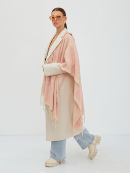 В составе шерсть. Большой теплый двусторонний палантин - Tantino фото 2