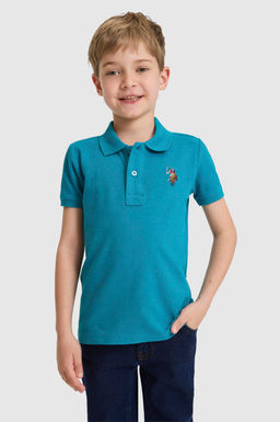 Erkek _ocuk Petrol Polo Yaka Basic Ti__rt