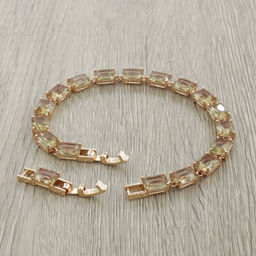 Султанит, браслет Джуди, покрытие под золото, длина 17.5см - Agat77 фото 3