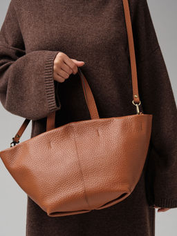 Кожаная сумка Azaro 31355 коричневый камень