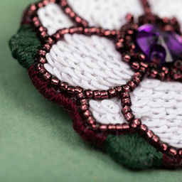 Klart набор для вышивания 10-516 Брошь. Анемон 4.5 х 4.5 см