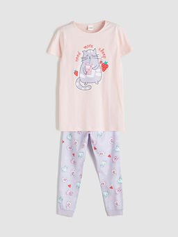 Bisiklet Yaka K?z ?ocuk Pijama Tak?m?