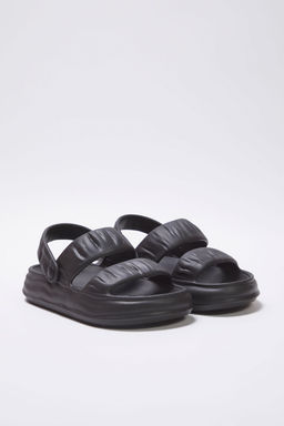 Trendyol Shoes Siyah Cift Bantl? Hafif Taban Kad?n Eva Sandalet Terlik TAKSS25SD00032 - Trendyolmilla фото 3