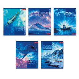 "Светоч" 96ТСК5_1_3_2 Тетрадь ученическая общая, A5 96 л. на скобе 65 г/кв.м , белизна 100 % 5 шт. линия 000353 Вселенная