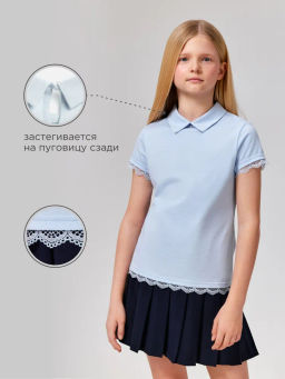 ACOOLA / Блузка детская для девочек Gvinevra голубой  фото 10