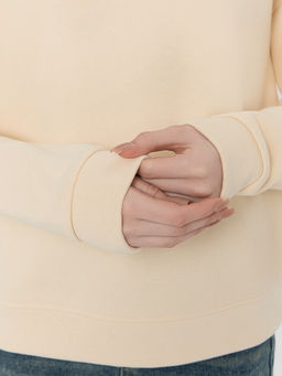 Джемпер женский молочный с застежкой-молнией - Mark formelle фото 5