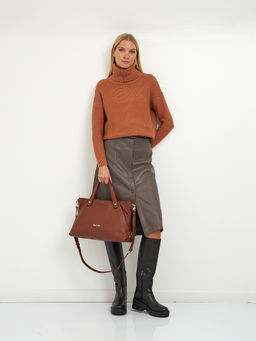 юбка из эко-кожи на пуговицах - Glenfield фото 9