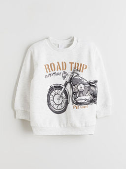 Bask?l? Erkek ?ocuk Sweatshirt ve E?ofman Alt?