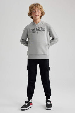 Толстая толстовка с капюшоном для мальчика - Defacto фото 2