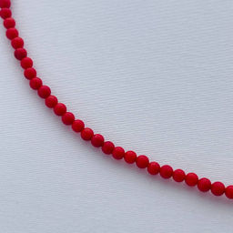 Бусы из красного Коралла со вставкой "Сердце" 43 см +