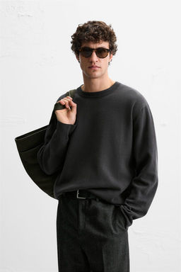 COTTON BLEND TEXTURED SWEATER - Zara фото 2