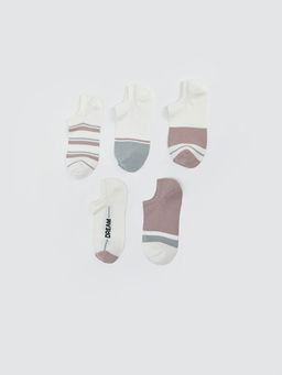 Renk Bloklu Kad?n Sneaker ?orap 5li