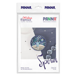 Набор для вышивания PANNA Живая картина JK-2299 Брошь. На луне 5.5 х 5.5 см