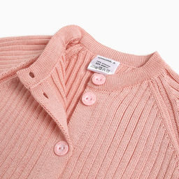 Комбинезон вязаный Крошка Я, р.68-74, розовый  фото 4