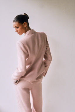 BLAZER CRUZADA 100% LINO SET / rosa claro - Zara фото 3