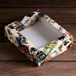 Коробка подарочная, крышка-дно, с окном Новогодняя афиша, 18 х 15 х 5 см, 1 шт. - UPAK LAND фото 3