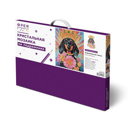 Кристальная (алмазная) мозаика ФРЕЯ ALPD-272 на подрамнике Королевская такса 30 х 40 см