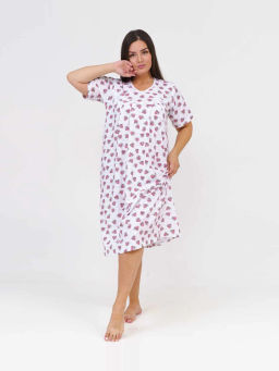 Ночная сорочка женская, цвет белый розовый