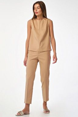 Костюм летний брючный с топом персиковый - Fly фото 47