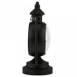 Часы настольные интерьерные "Летучая мышь" 18х11х26см, циферблат с рисунком, бежевый; цифры арабские, черный; выпуклое стекло; корпус металл, черный матовый; в коробке (Китай)