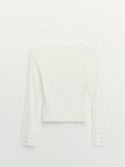 Лонгслив в рубчик из вискозы / Zarina  фото 8