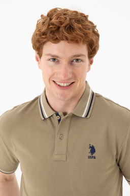Футболка мужская U.S. Polo Assn хаки хлопок  фото 9
