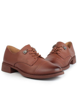 03-HP9954Z BROWN Полуботинки женские (натуральная кожа) - Фабричный китай фото 12